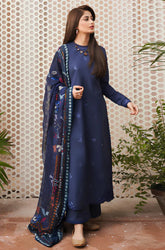 KP760-SUMMER - 3PC Lawn Heavy Embroidered Shirt With Monar Printed Dupatta